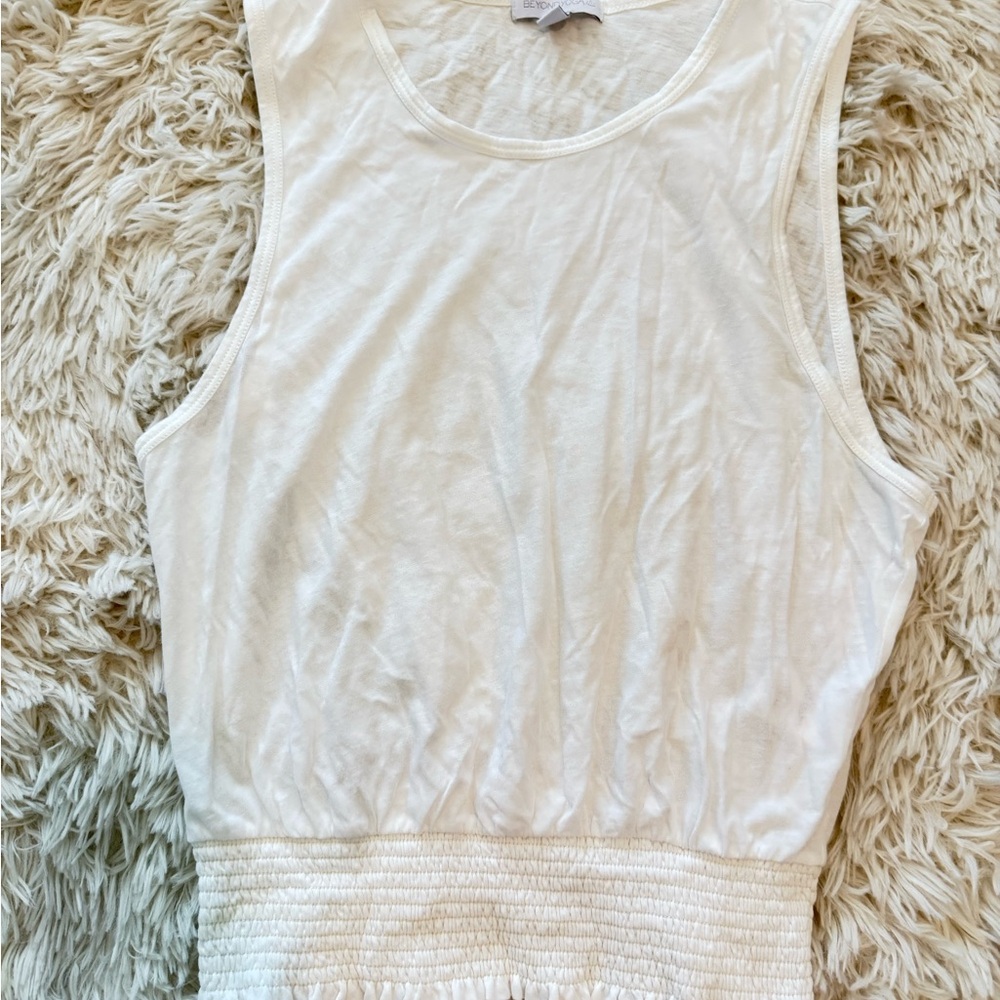 Beyond Yoga White Sleeveless Top